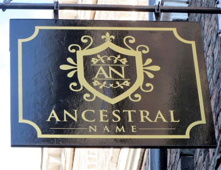 Ancestral Name Hanging Sign